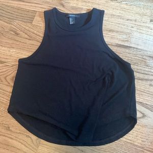 Black cropped Forever 21 tank top